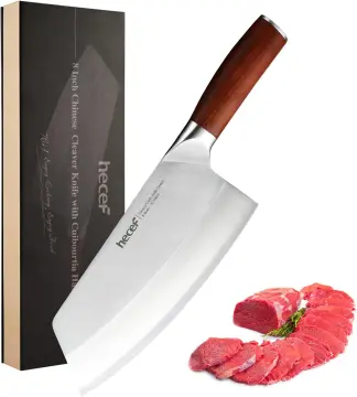 ZHEN Japanese VG-10 3-Layer forged High Carbon Stainless Steel Large Slicer  Chopping chef Butcher Knife 8-inch, TPR handle