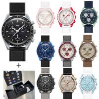 Suellen Jewels นาฬิกาผู้ชาย,11ชิ้นสีนาฬิกา Swatch เดียวกันเคสพลาสติกอเนกประสงค์โครโนกราฟธุรกิจสำรวจดาวเคราะห์