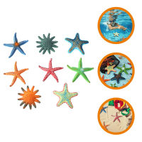 WINOMO 8pcs การดำน้ำอุปกรณ์ประกอบฉาก Sea Star Models Sea Star Figurine ว่ายน้ำสระว่ายน้ำ