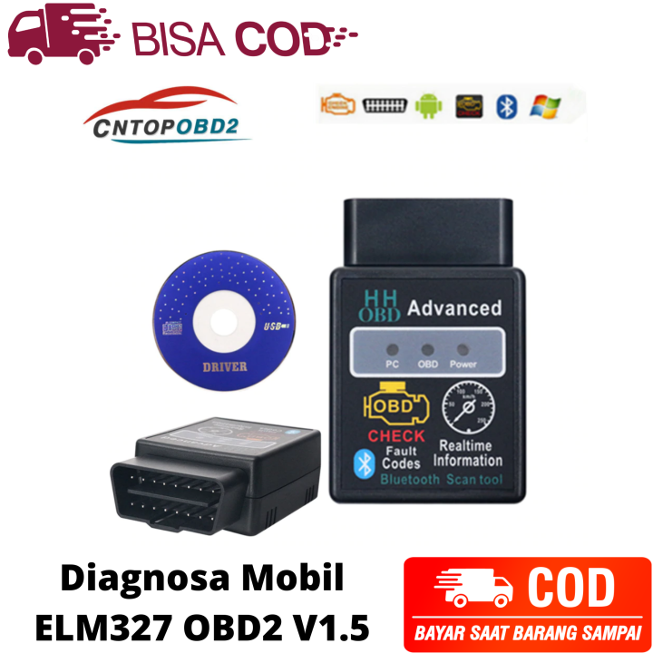 Scanner Mobil OBD2 Terbaik Bluetooth Car Diagnostic OBD2 V1.5 ELM327 ...