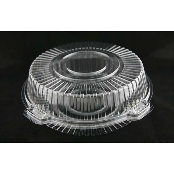 C35 Round Clear Plastic Clamshell Container (8x3 inches) Pack of 10
