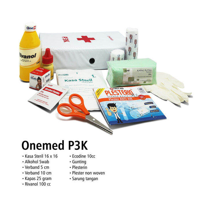 Kotak P3K + Isi [Komplit] Merk "OneMed" | Lazada Indonesia