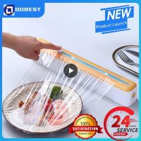 New Food Film Dispenser Magnetic Wrap Dispenser With Cutter Storage Box Aluminum Foil Stretch Film Cutter Kitchen Accessories