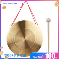 [ซื้อ 1 แถม 1]30ซม. Hand Gong Cymbals ทองเหลืองทองแดง Gong Chapel Opera Percussion Instrument พร้อมค้อนเล่นกลม