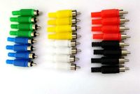 24pcs 6 color RCA Plug Solder Type Audio Cable ConnectorWires Leads Adapters