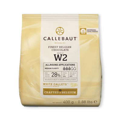 สินค้ามาใหม่! แคลเลอร์บาว ไวท์ช็อกโกแลต 28% 400 กรัม Callebaut White Chocolate 28% 400g ล็อตใหม่มาล่าสุด สินค้าสด มีเก็บเงินปลายทาง