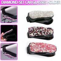 Universal Rhinestone Auto Visor Kacamata Klip Multi-fungsional Berlian Mobil Pelindung Matahari Kacamata Bingkai