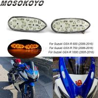 GSXR 600/750/1000บล็อกกระจกฟลัชเมาต์สัญญาณไฟเลี้ยว LED ไฟแสดงสถานะตัวกะพริบไฟกระพริบสำหรับ Suzuki GSX-R 600 750 1000