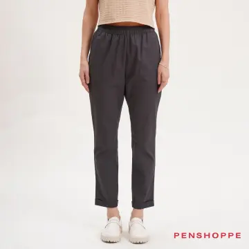 Penshoppe Dapper Fit Ankle Length Pull On Trousers For Men