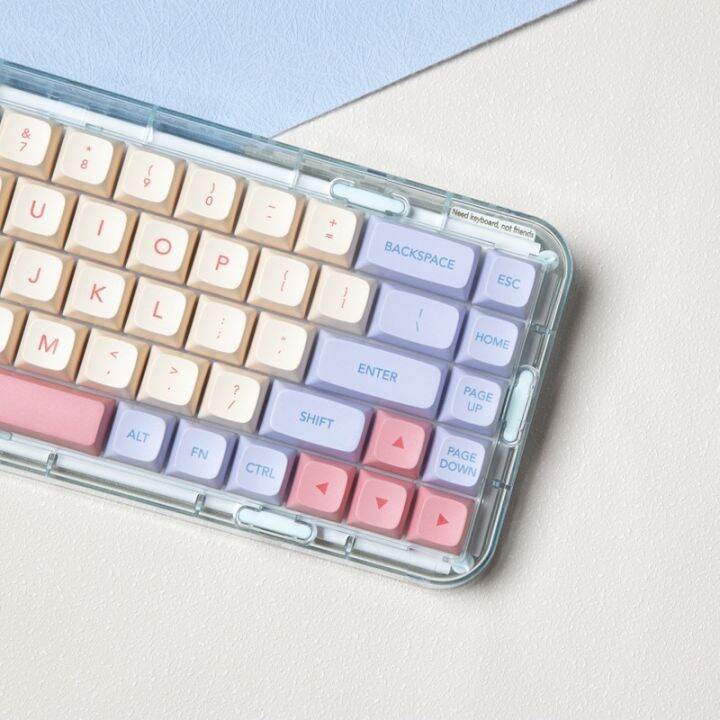 132-คีย์-marshmallow-keycap-xda-profile-น่ารักสีชมพู-pbt-sublimation-คีย์บอร์ด-keycap