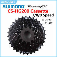 Shimano CS HG200 CS-HG200 7 S 8 S 9 S MTB จักรยานเสือภูเขา Flywheel 7ความเร็ว8ความเร็ว9สปีดเทปคาสเซ็ต12-32T 12-28T ชิ้นส่วนจักรยาน