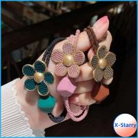 ที่คาดผมทรงหางม้าสำหรับผู้หญิง X-STARRY ที่สวมยางรัดผมแหวนเชือกรัดผมเครื่องประดับผมดอกไม้