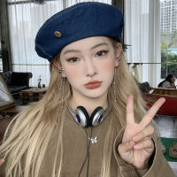 Y2K Women Denim Berets Hats Summer Jeans Beret Painter Hat Female Caps Elegant Lady Girls Octagonal Boinas Para Mujer Bonnet