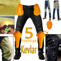 Black Aramid Motorcycle Jeans Men Moto Pants big Protective Gear Riding Touring Motorbike Trousers Motocross Pants