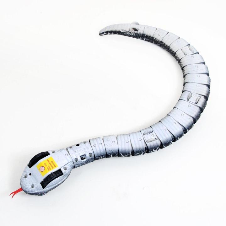 หุ่นยนต์งูบังคับวิทยุ-สีขาวพาดดำ-innovation-snake-the-infrared-control-robot-toy-white