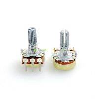 2 Piece 16 Type B50K Mono Vertical Volume Adjust Potentiometer Flower Shaft 20mm Bent Feet 3-Pin