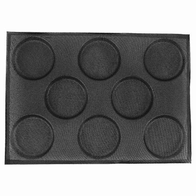 Silicone Hamburger Bread Forms Perforated Bakery Molds Non Stick Baking Sheets Fit Half Pan Size