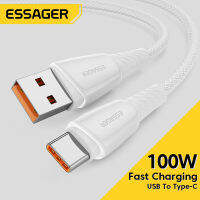 Essager สาย USB Type-C 6A 100W Super Fast Charger สายไฟ Type-C สำหรับ Huawei