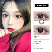 MIDROO ส่งไวจากไทยคอนแทคเลนส์คอนแทคเลนส์ รายเดือน Black ขนาดใหญ่ 14.5mmใส่สวยสบายตาสีชัดสุดๆ1คู่