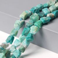 7-11MM Raw Amazonite Stone Beads Irregular Original Nugget Bead Semi-precious Minerals Stones Beaded For Jewelry Making Handmade Cables