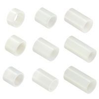 100/200Pcs M5 White Nylon Non Threaded Spacer Round Hollow Standoff Washer PCB Board Screw Straight Through Column Nylon Sleeve