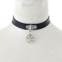 Pentagram Punk Choker Aesthetic Egirl Emo Cool Collar สำหรับสาว Goth สร้อยคอสายคล้องคอคอคอคอสเพลย์ Choker Gothic อุปกรณ์เสริม