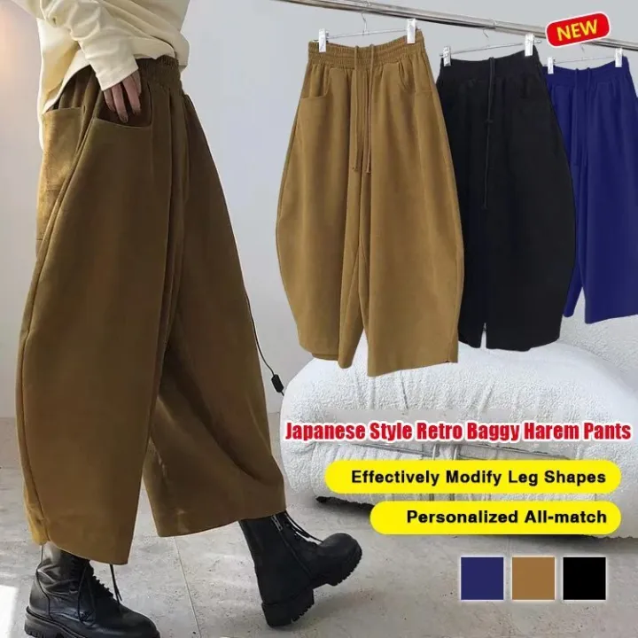 Japanese Style Retro Baggy Harem Pants | Lazada