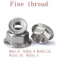 5pcs DIN6923 M8x1.0 M10x1.0 m10x1.25  M12x1.25 M12x1.5 fine thread Flange Hex Nut Flange Nuts Printing Stamping