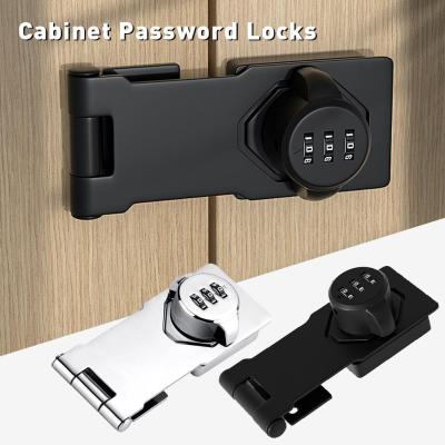 Household Cabinet Password Locks Punch Free Anti-theft Lock Drawer Cabinet Lock Double I2Y7