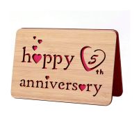 Happy Anniversary Card for Husband,Handmade with Bamboo Cards,Valentines Day Card for Girlfriend,Greeting Card