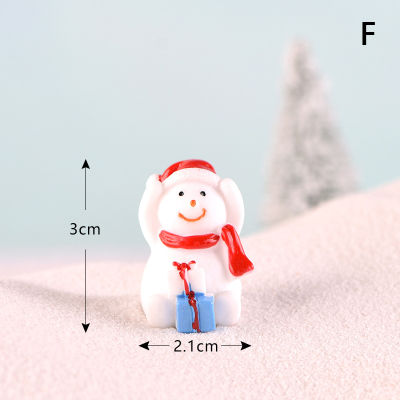 Rayua ตุ๊กตาหิมะคริสต์มาสซานตาคลอสต้นไม้ของขวัญของขวัญงานฝีมือขนาดเล็กในสวนนางฟ้า