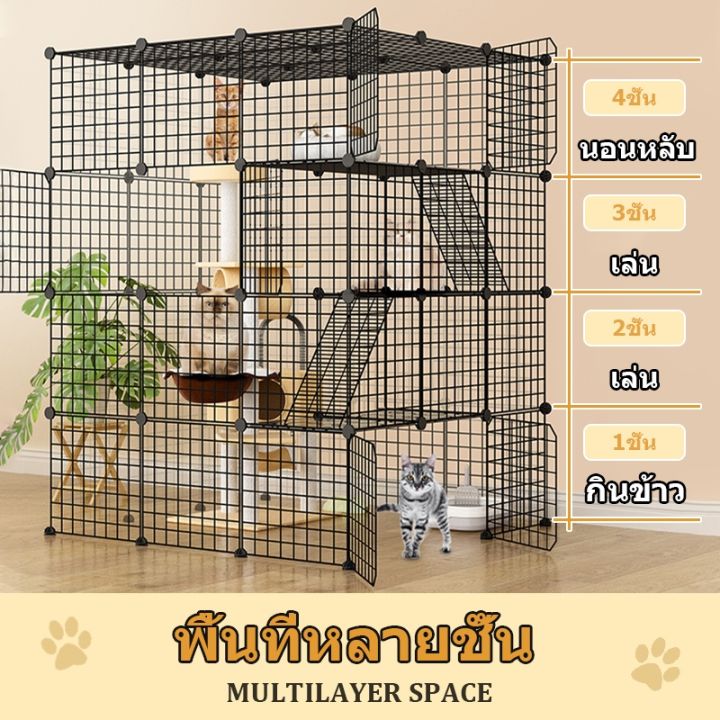 ส่งฟรี-สินค้าอยู่ในไทย-พร้อมส่ง-147-145-111cm-กรงเเมว-กรง-diy-กรงแมวแบบคอนโด-กรงขังแมว-ตะแกรงทำกรงแมว-กรงแมวราคาถูกๆ