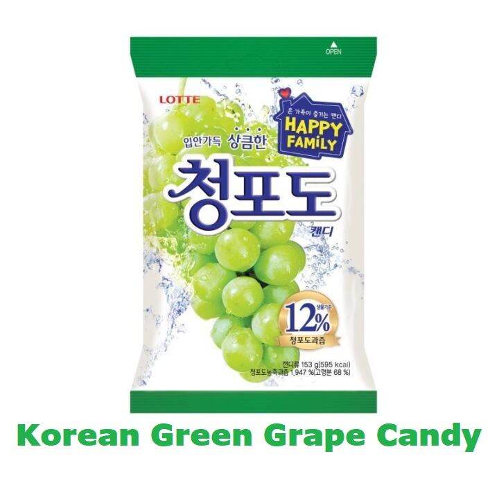 [LOTTE] Korean Green Grape Candy 153g Lazada Singapore