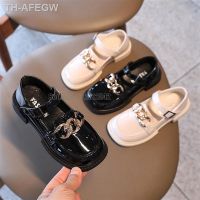 【hot】✿۩  Leather Boys Student Metal Chain Soft Fashion Flats Kids Hot Shoes