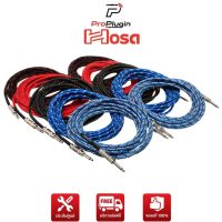 Hosa Cloth Guitar Cable, Straight to Same, 18 ft สายแจ็คกีต้าร์คุณภาพมาตรฐาน ขนาดความยาว 5 เมตร (ProPlugin)