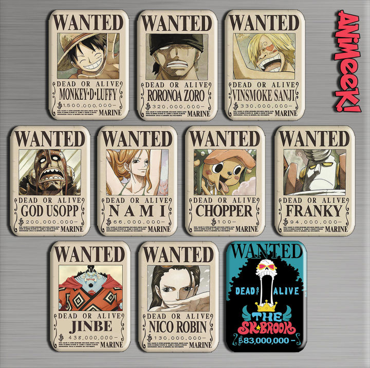 One Piece Wanted Poster Ref Magnet | Lazada PH