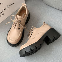 High 2021 Quality Women Oxfords 4CM Flats Platform Shoes Patent Leather Slip-on Pointed Creeper Black Brogue Loafers Brand