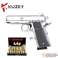 แบลงค์กัน KUZEY M1911 4”นิ้ว KIMBER สีเงินเงา กริปG10 แบลงค์กัน แถมลูก 1 กล่อง ผู้ซื้อต้องมีอายุมากกว่า 21 ปี