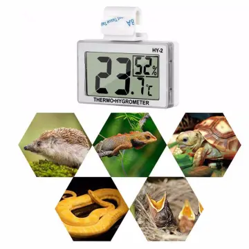 2 Pieces Reptile Thermometer and Humidity Gauge Reptile Terrarium  Thermometer Hy