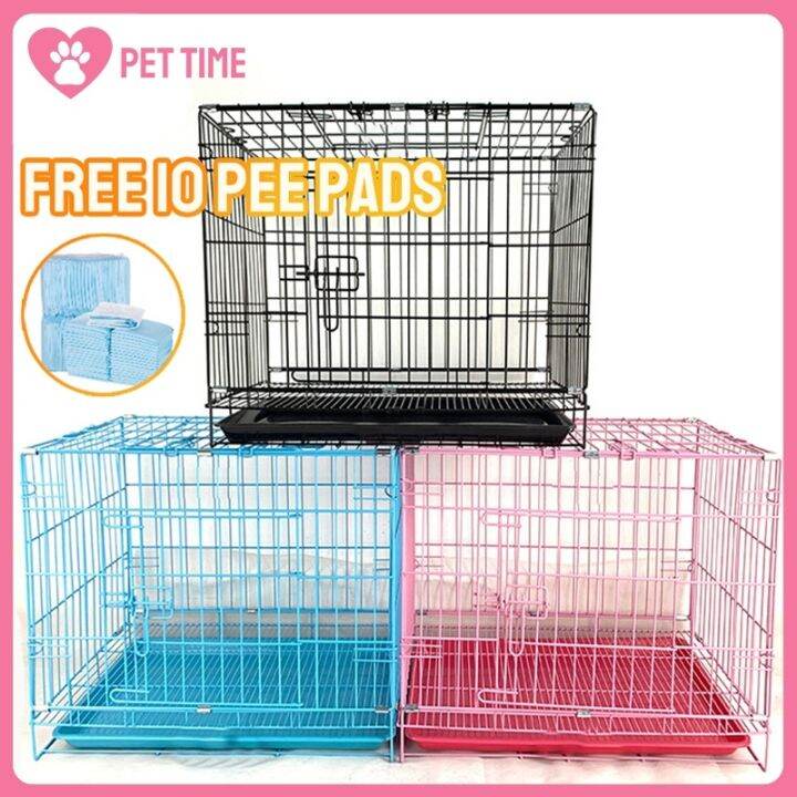 Pet Cage Collapsible Folding Free Poop Tray for Dog cage Cat Rabbit
