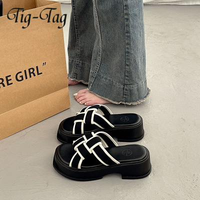 Tig-Tag รองเท้าแตะหญิง รองเท้าแตะ รองเท้าผู้หญิง รองเท้าแฟชั่นผู้หญิง รองเท้ารัดส้น อ่อนนุ่ม รองเท้าแตะผู้หญิง ใหม่2023  B20H1CY 36Z230909