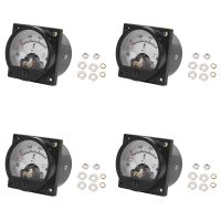 4X AC 0-300V Round Analog Dial Panel Meter Voltmeter Gauge Black