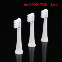 ZZOOI 3pcs Sonic Electric Toothbrush for T100/T300/500 Whitening Soft Vacuum DuPont Replacment Heads Clean Bristle Brush Nozzles Head