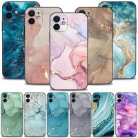 ✉❏ Marble Art Fashion Phone Case For Apple iPhone 14 11 13 12 Pro Max Mini X XR XS Max 6 6S 7 8 Plus Silicone Cover