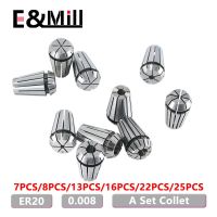 ชุดความแม่นยําสูง 0.008 ER20 1 ~ 13mm ER Collet Chuck สําหรับ CNC Milling เครื่องมือผู้ถือเครื่องแกะสลักเครื่องกลึง Spring Chuck nut