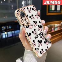 เคส JIUMOO สำหรับ OPPO A58 5G A58X 5G A78 5G เคสลายการ์ตูนมิกกี้บางหรูหราชุบเคสโทรศัพท์คลุมทั้งหมดป้องกันเลนส์กล้องเคสซิลิโคนขอบสี่เหลี่ยมเคสกันกระแทกแฟชั่น