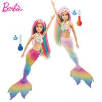 GTF89 Original Barbie Hair and fish tail Warm water discoloration Mermaid Princess Girl Gift improve childrens pleasure Toy