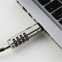 USB Notebook Laptop Combination Lock Travel 4 Digit Security Cable Chain 4 Digit Password Protections Theft Deterrent