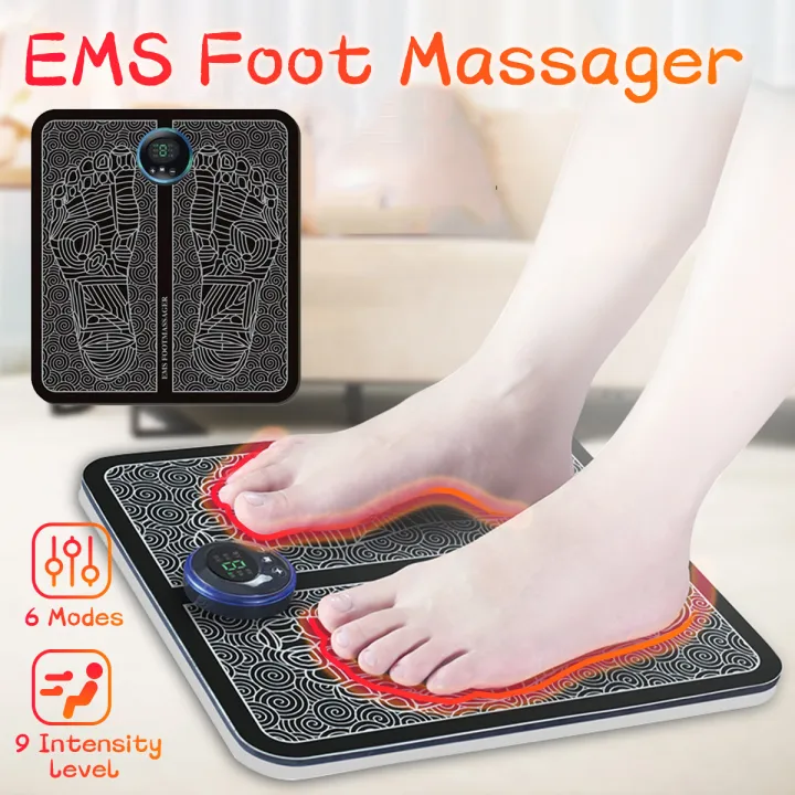 Electric Ems Foot Massager Leg Reshaping Pad Feet Muscle Stimulator Mat