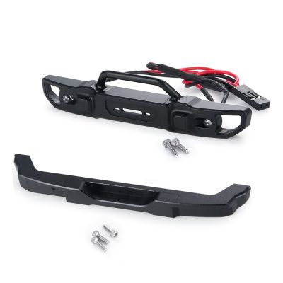 Metal Front and Rear Bumper with LED Light for Axial SCX24 AXI00006 1/24 RC Crawler Car Upgrades Parts